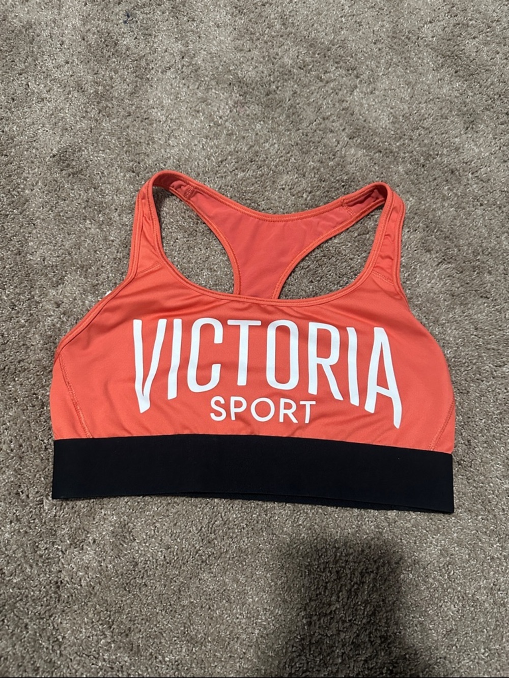 Coral Racerback Sports Bra
